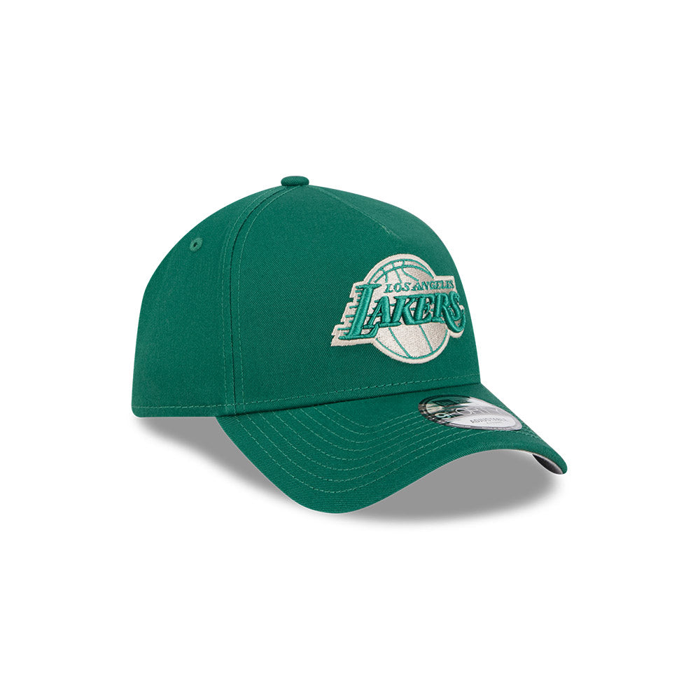 LA Lakers Hat - Deep Emerald Green 9Forty A-Frame NBA Snapback Cap - New Era